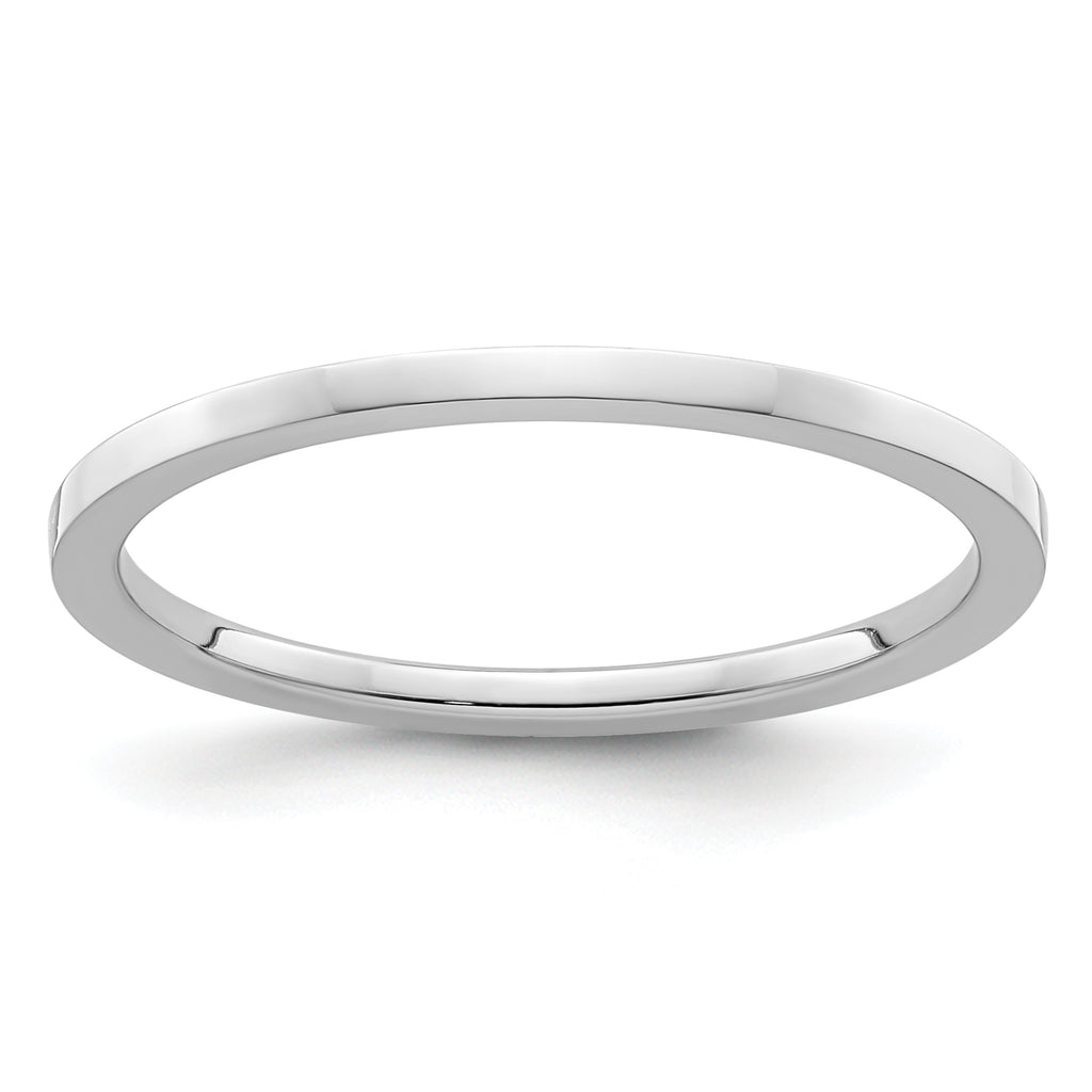 1.2mm 10K White Gold Stackable Band - Sophia Jewelers