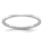 1.2mm 10K White Gold Stackable Band - Sophia Jewelers