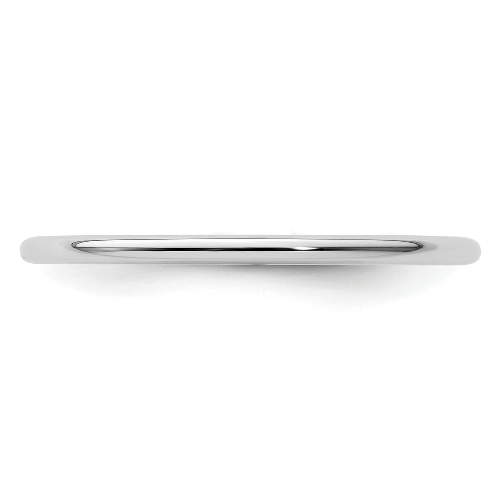1.2mm 10K White Gold Stackable Band - Sophia Jewelers