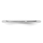 1.2mm 10K White Gold Stackable Band - Sophia Jewelers