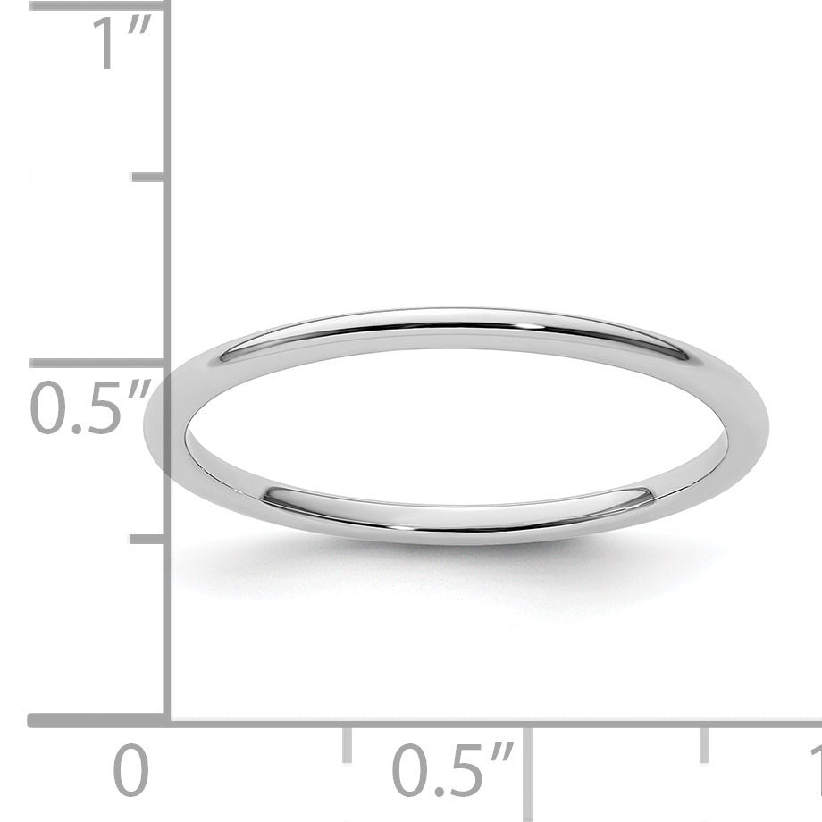 1.2mm 10K White Gold Stackable Band - Sophia Jewelers