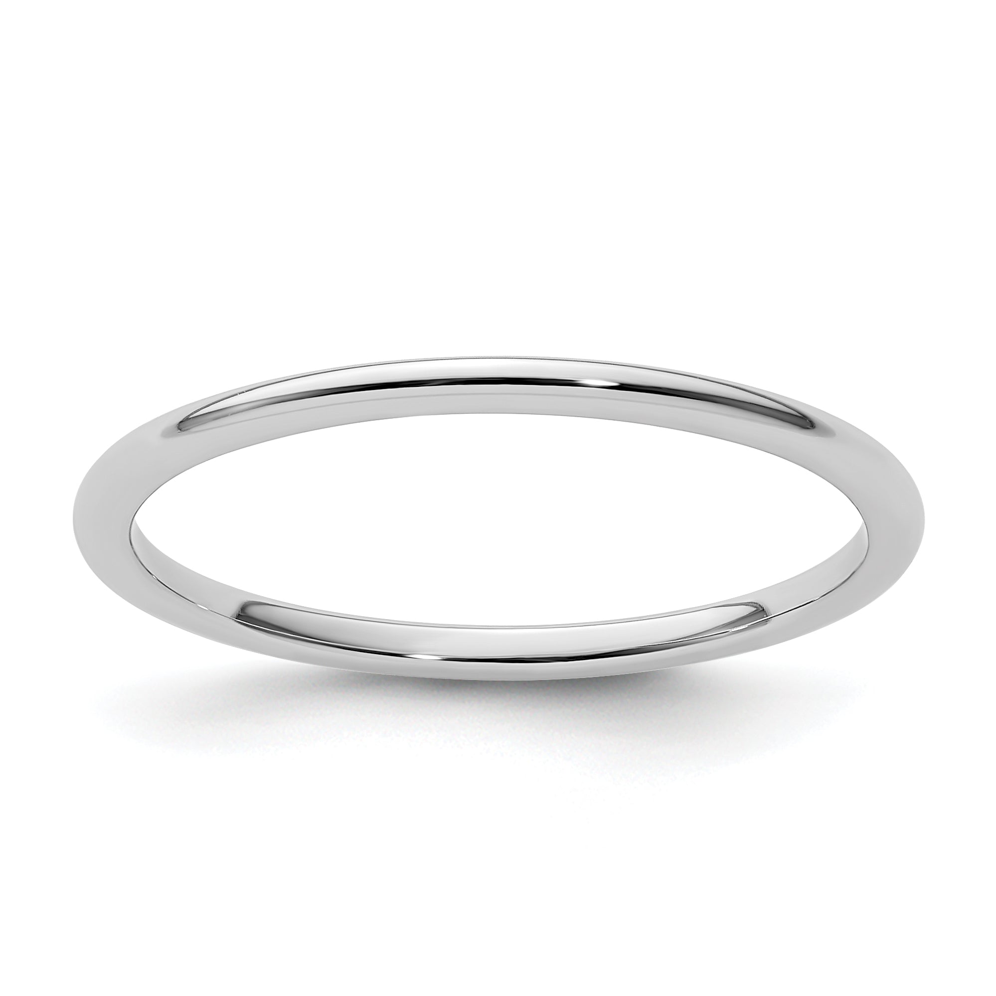 1.2mm 10K White Gold Stackable Band - Sophia Jewelers Main image