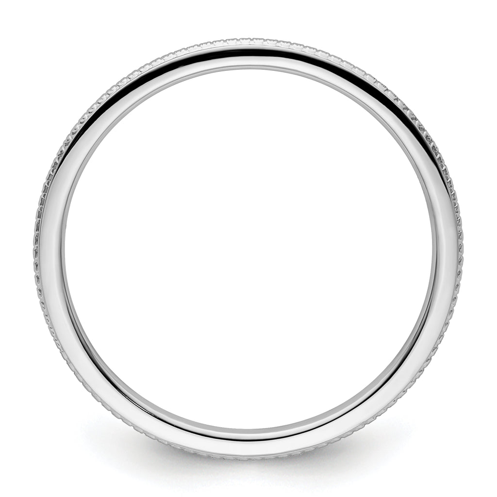 1.2mm 10K White Gold Stackable Band - Sophia Jewelers