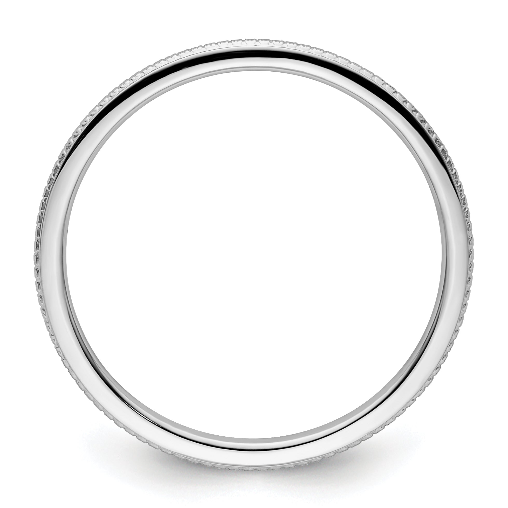 1.2mm 10K White Gold Stackable Band - Sophia Jewelers