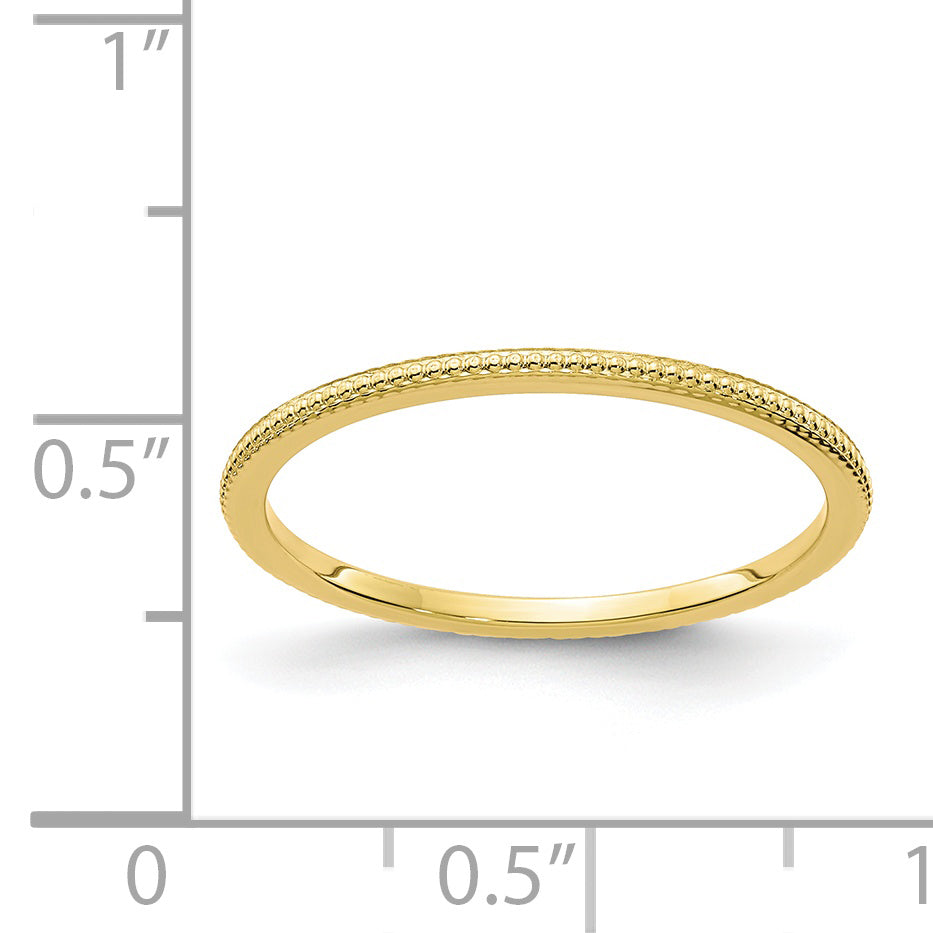 1.2mm 10K Yellow Gold Stackable Band - Sophia Jewelers