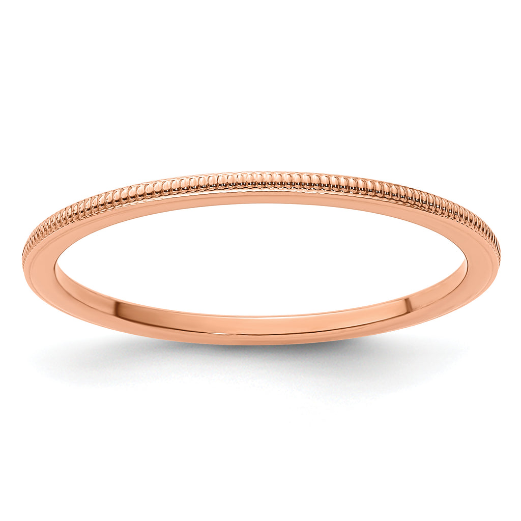 1.2mm 10K Rose Gold Stackable Band - Sophia Jewelers