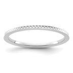 1.2mm 10K White Gold Stackable Band - Sophia Jewelers