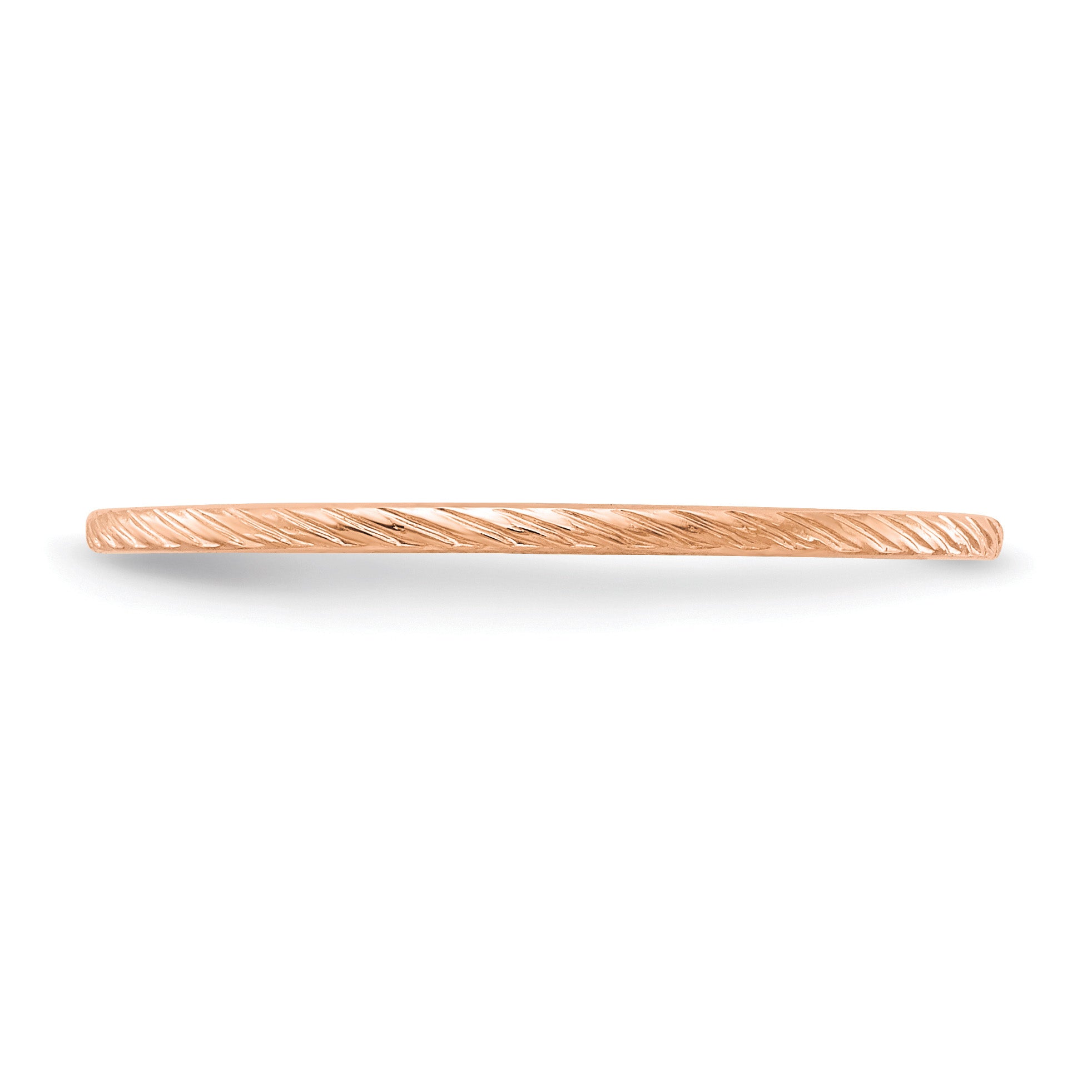 1.2mm 10K Rose Gold Stackable Band Secondary image