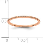 1.2mm 10K Rose Gold Stackable Band - Sophia Jewelers