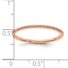 1.2mm 10K Rose Gold Stackable Band - Sophia Jewelers