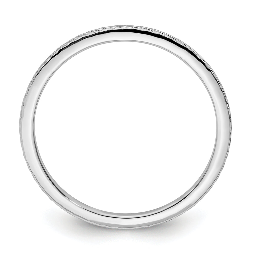 1.2mm 10K White Gold Stackable Band - Sophia Jewelers