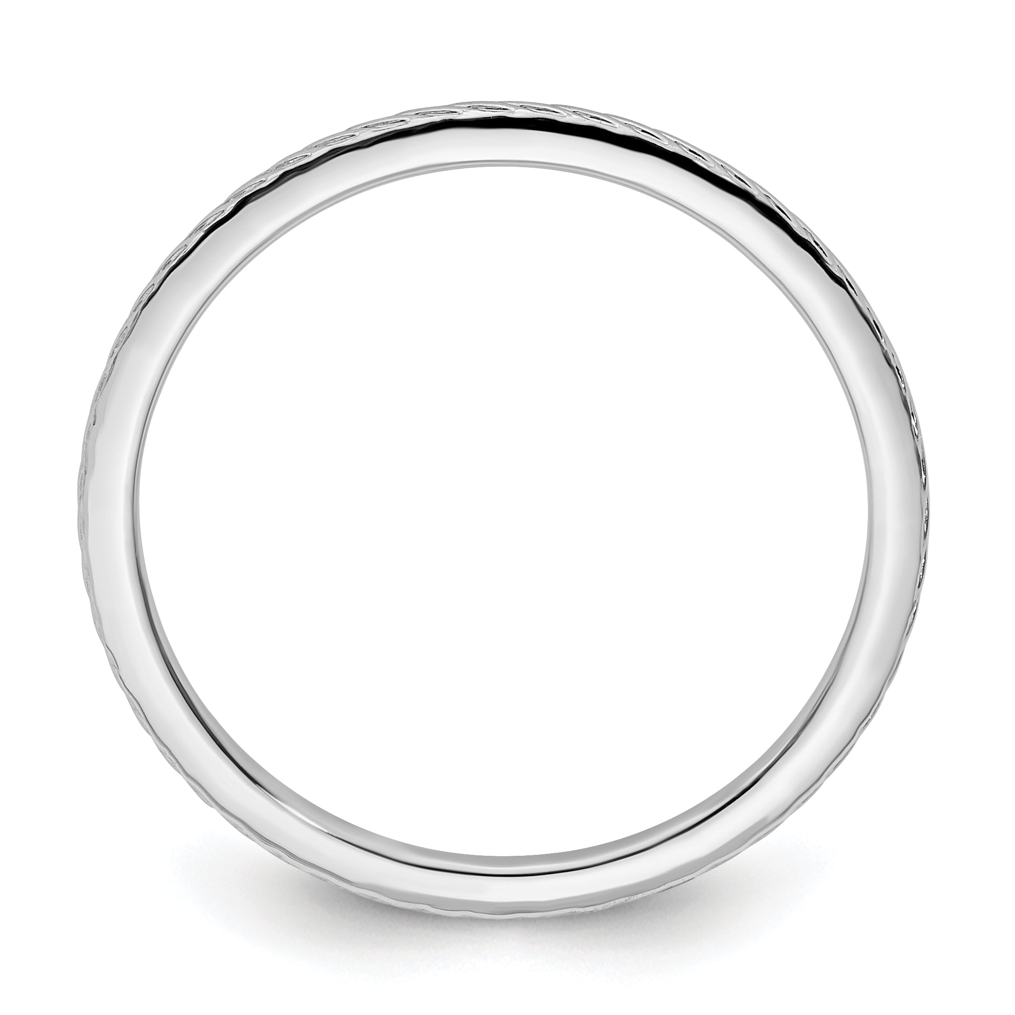 1.2mm 10K White Gold Stackable Band - Sophia Jewelers