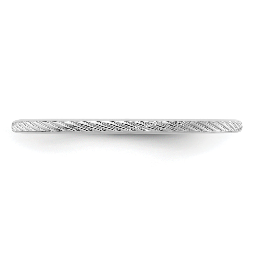 1.2mm 10K White Gold Stackable Band - Sophia Jewelers