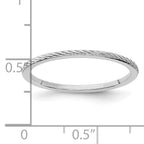 1.2mm 10K White Gold Stackable Band - Sophia Jewelers