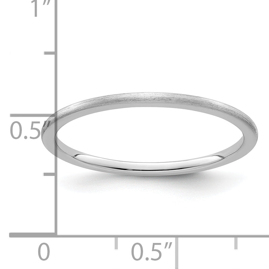 1.2mm 10K White Gold Stackable Band - Sophia Jewelers