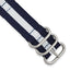 Navy Nylon Watch Band with Silver-Tone Buckle