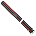 Black Nylon Watch Band with Silver-Tone Buckle