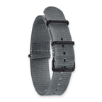 DeBeer 22mm One-Piece Grey Military Ballistic G10 Nylon with Black PVD-plated Buckle 10.75 - Sophia Jewelers