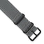 DeBeer 22mm One-Piece Grey Military Ballistic G10 Nylon with Black PVD-plated Buckle 10.75 - Sophia Jewelers