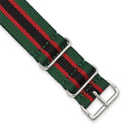 Black & Red Military Nylon Watch Band in Fabric - Sophia Jewelers