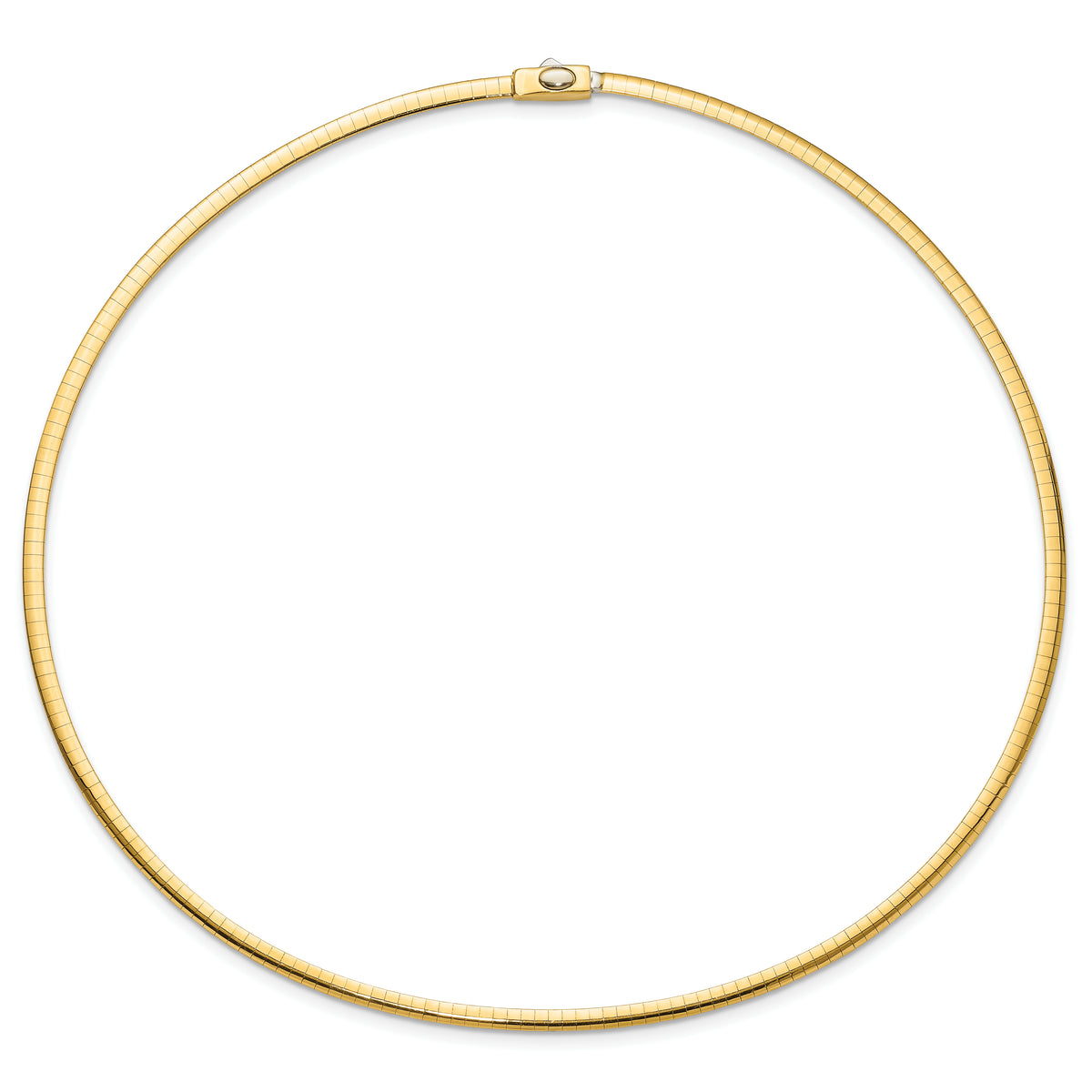 14K 3mm Two-tone Reversible Omega Necklace
