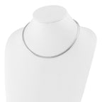 14K 4mm Two-tone Reversible Omega Necklace
