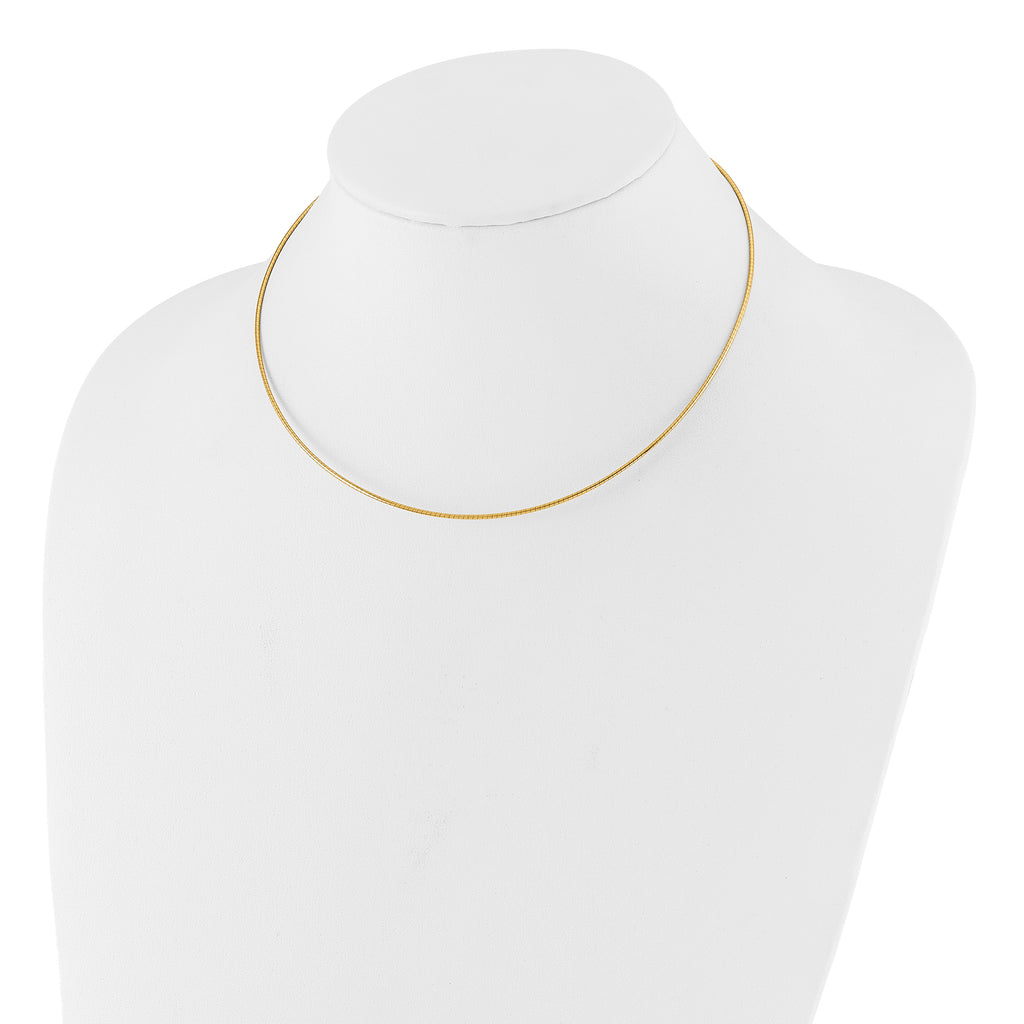 14K 1.2mm Omega Necklace Detachable clasp Omega Necklace