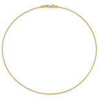14K 1MM Round Detachable clasp Omega Necklace