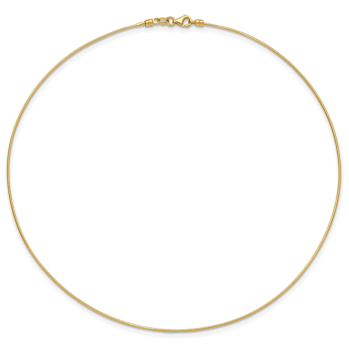 14K 1MM Round Detachable clasp Omega Necklace
