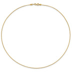 14K 1MM Round Detachable clasp Omega Necklace