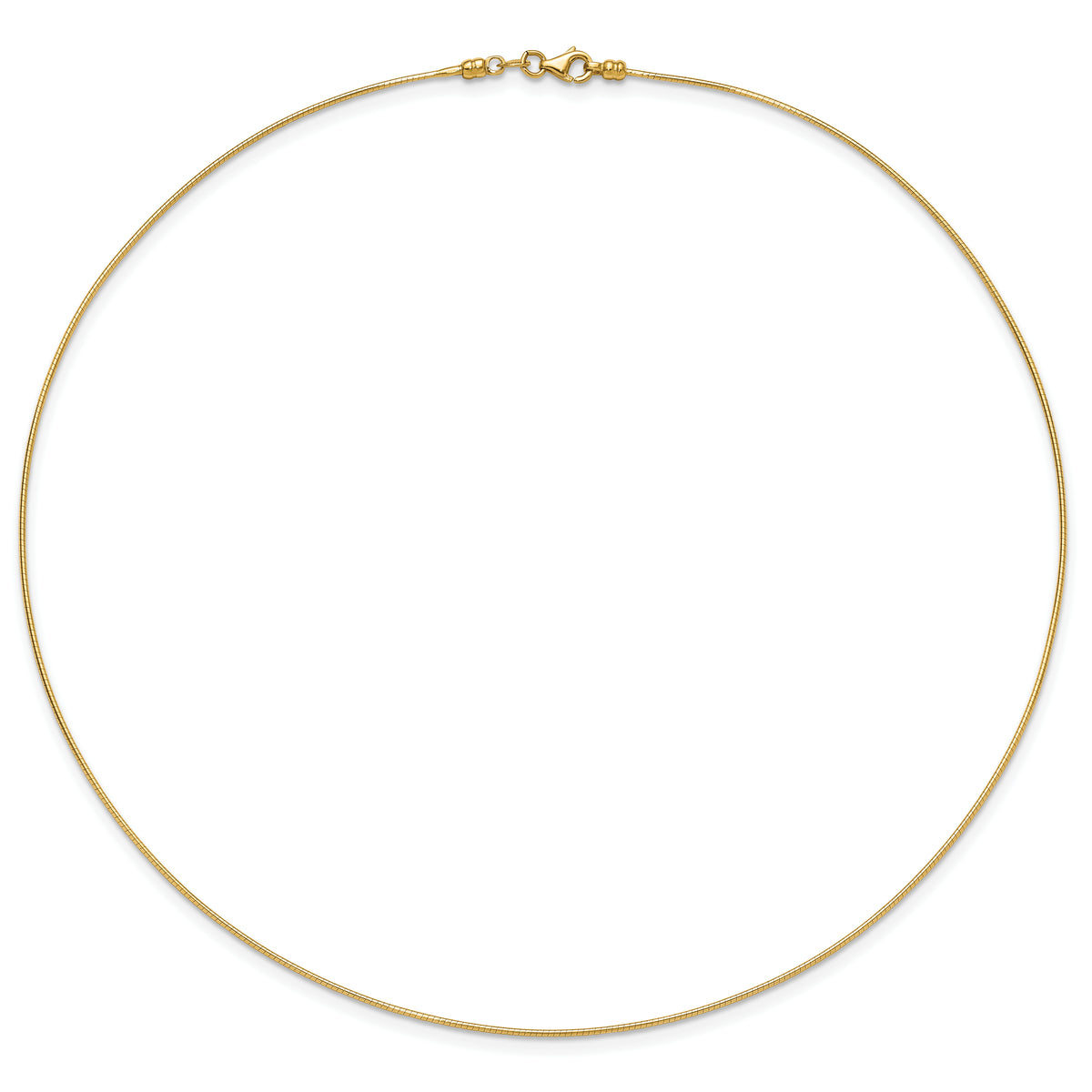 14K 1MM Round Detachable clasp Omega Necklace