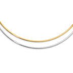 2.0mm 14K Two-Tone Gold Omega Chain - Sophia Jewelers