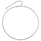 14K Two-Tone 2mm Reversible w/Adj. Chain Omega Necklace