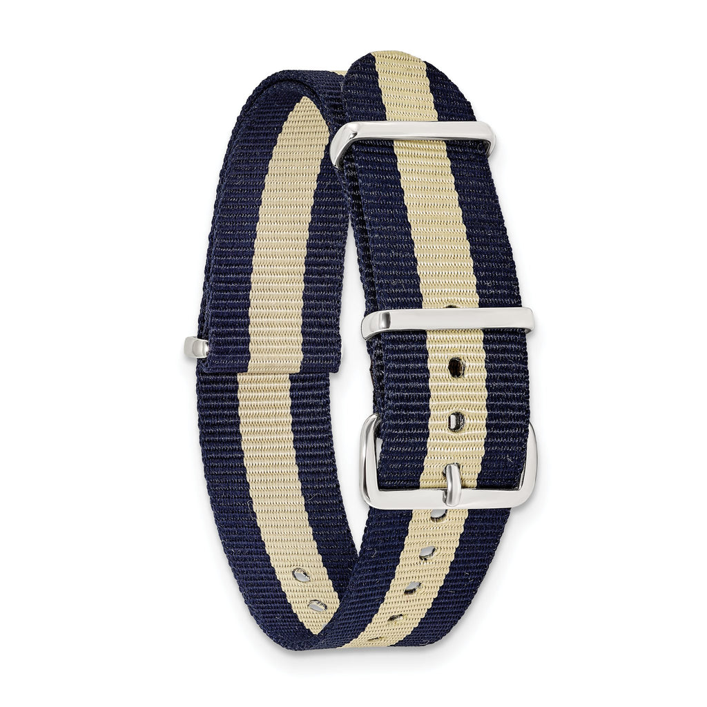 Tan Stripe Military Nylon Watch Band in Fabric - Sophia Jewelers