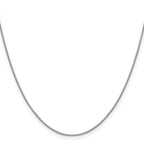 0.9mm 14K White Gold Box Chain - Sophia Jewelers