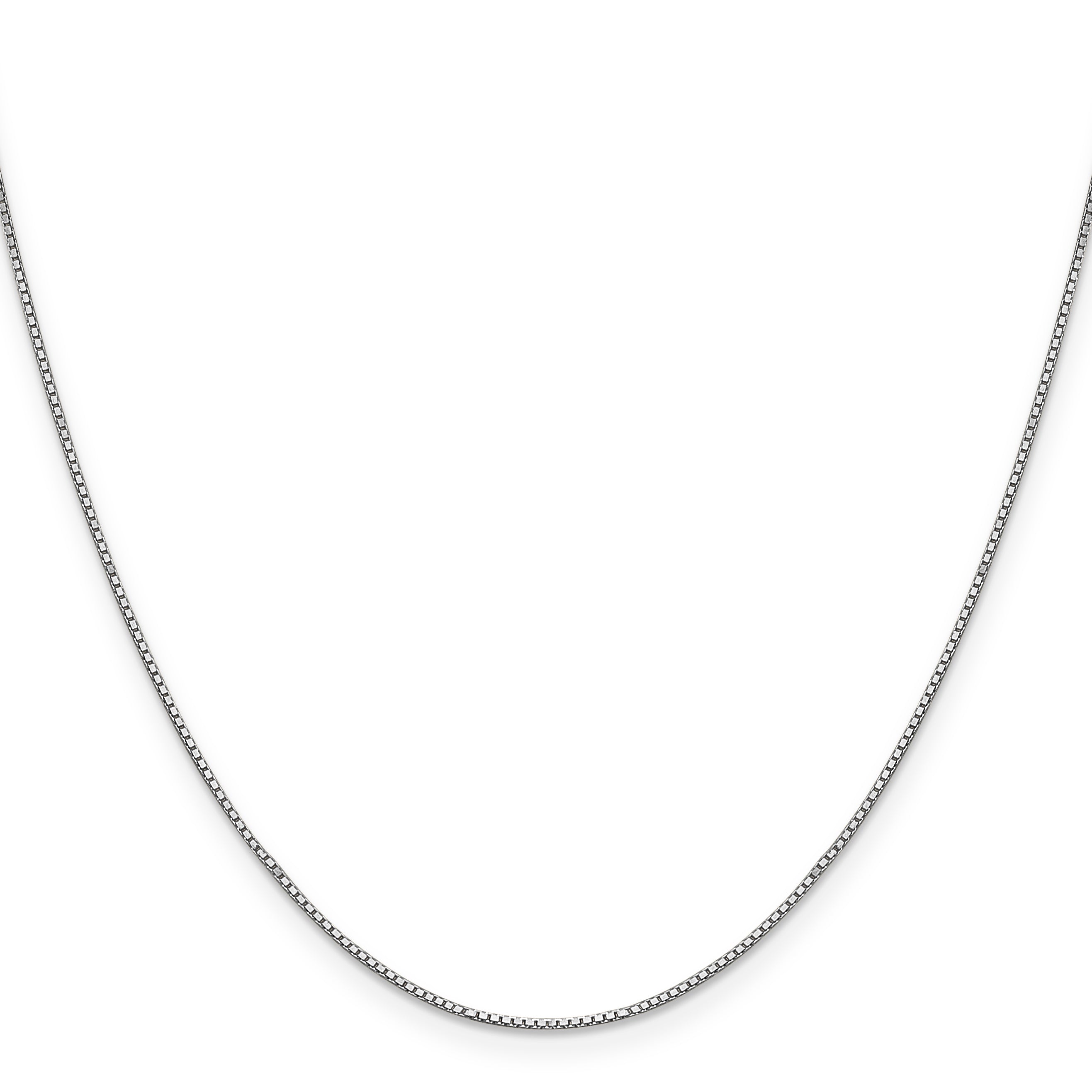 0.9mm 14K White Gold Box Chain - Sophia Jewelers