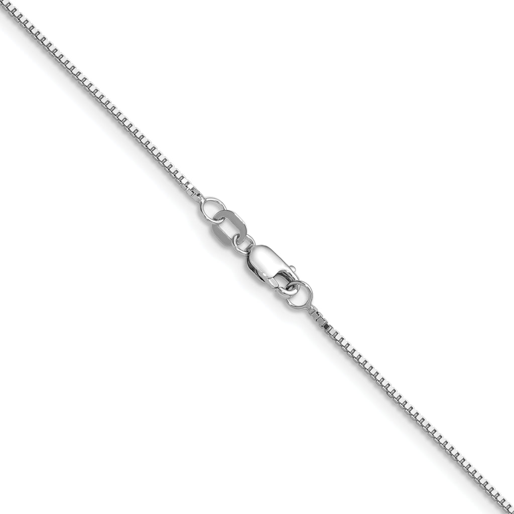 0.9mm 14K White Gold Box Chain - Sophia Jewelers