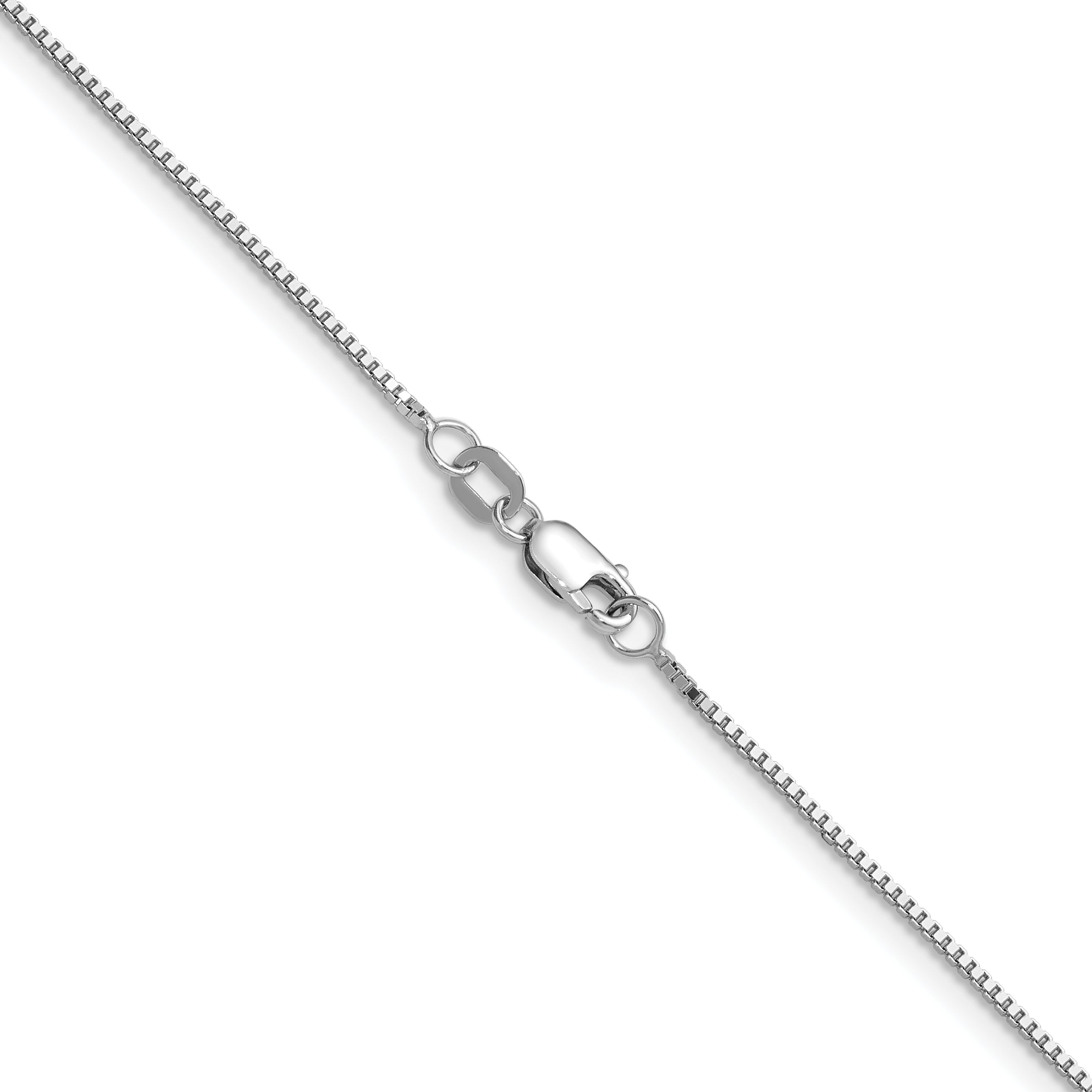 0.9mm 14K White Gold Box Chain - Sophia Jewelers