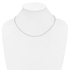 Box Chain Necklace in 14K White Gold, 0.9mm - Sophia Jewelers