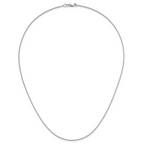 Box Chain Necklace in 14K White Gold, 0.9mm - Sophia Jewelers