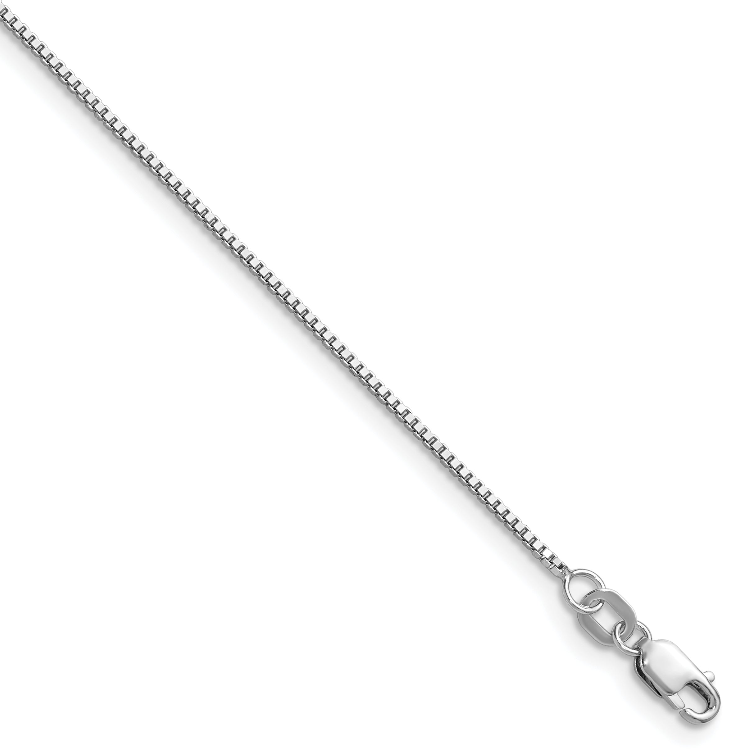 0.9mm 14K White Gold Box Chain - Sophia Jewelers