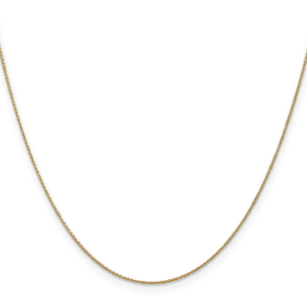 0.8mm 14K Yellow Gold Round Cable Chain - Sophia Jewelers