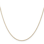 0.8mm 14K Yellow Gold Round Cable Chain - Sophia Jewelers
