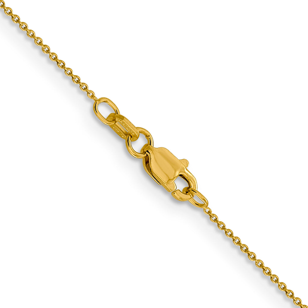 0.8mm 14K Yellow Gold Round Cable Chain - Sophia Jewelers