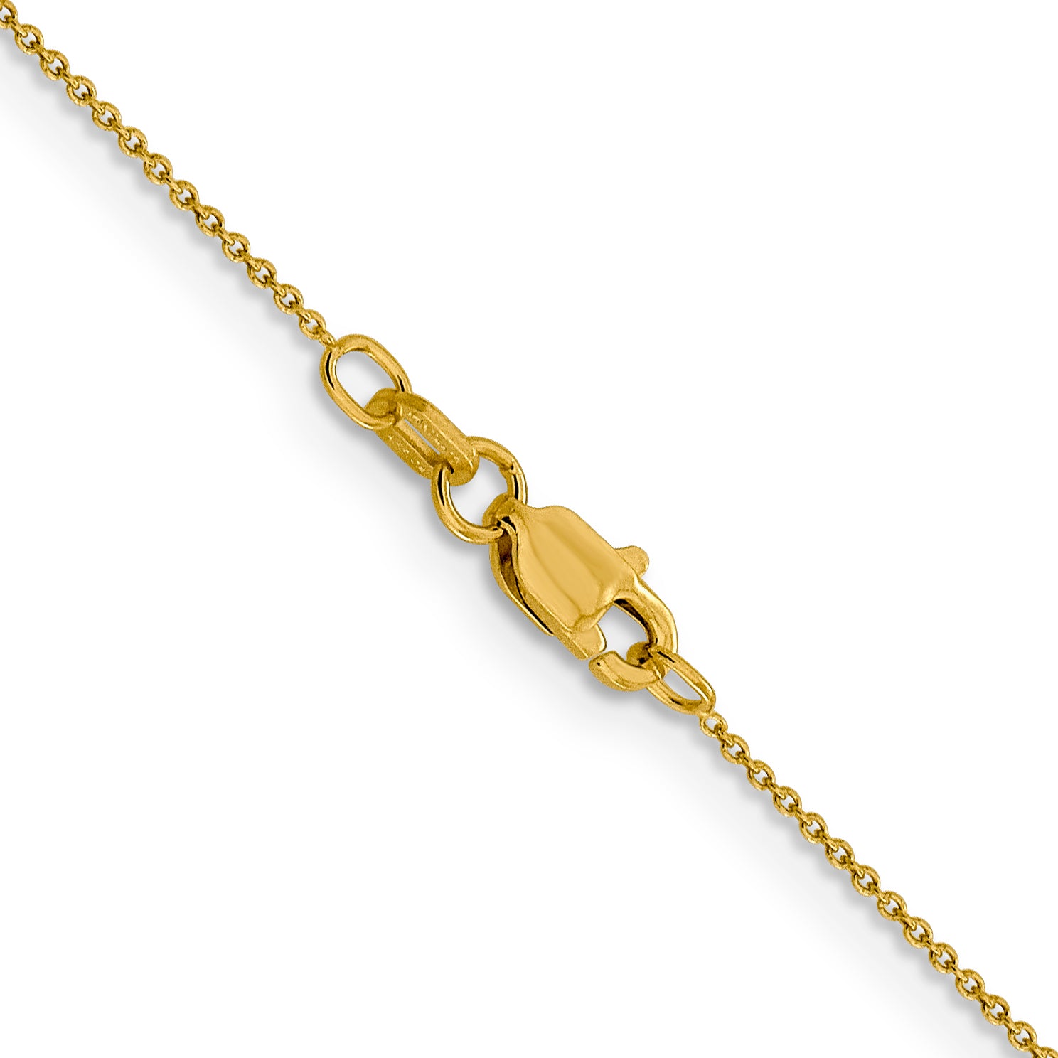 0.8mm 14K Yellow Gold Round Cable Chain - Sophia Jewelers