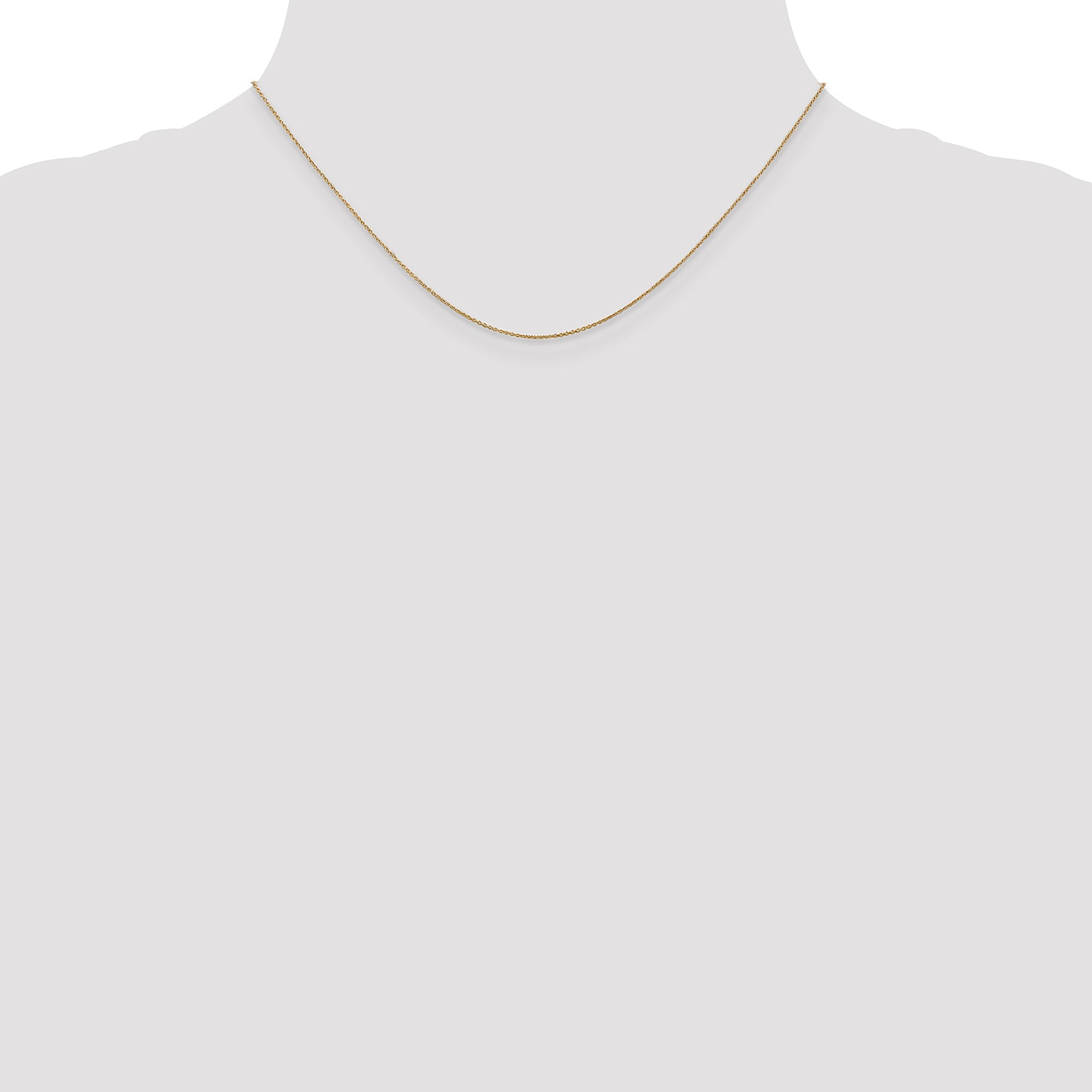 0.8mm 14K Yellow Gold Round Cable Chain - Sophia Jewelers