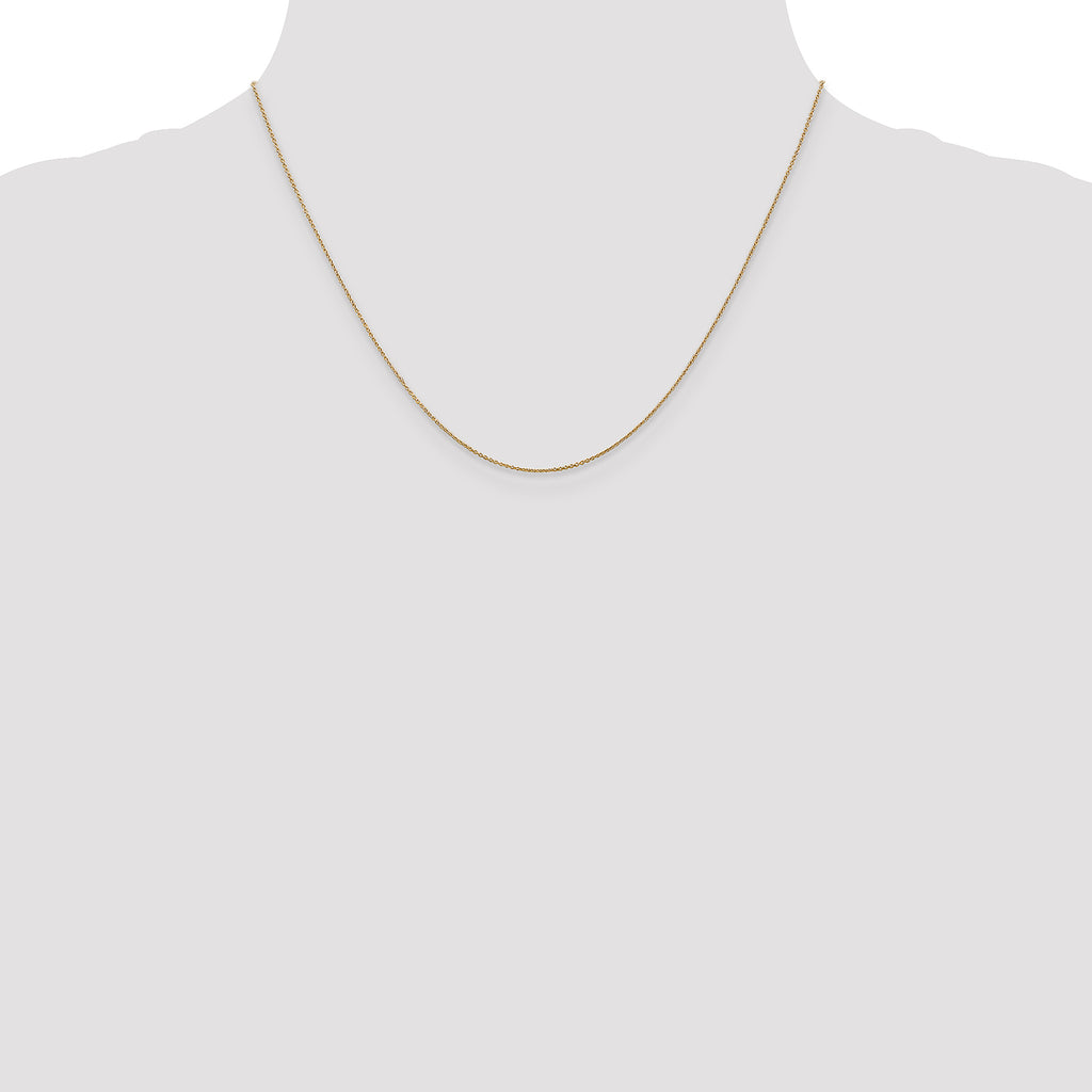 14K .8mm Round Cable Chain