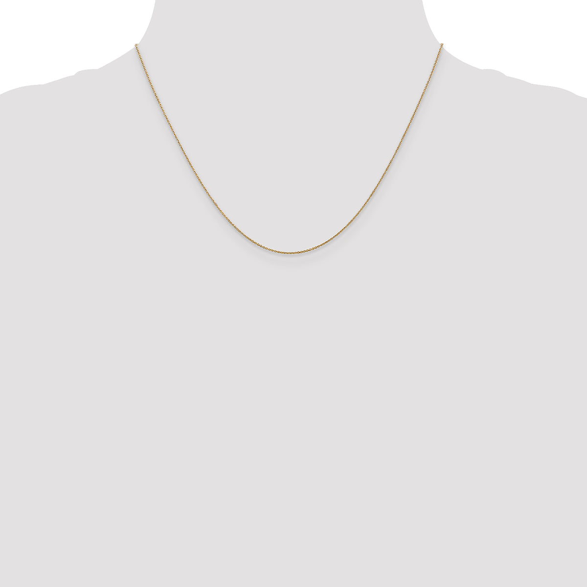 14K .8mm Round Cable Chain