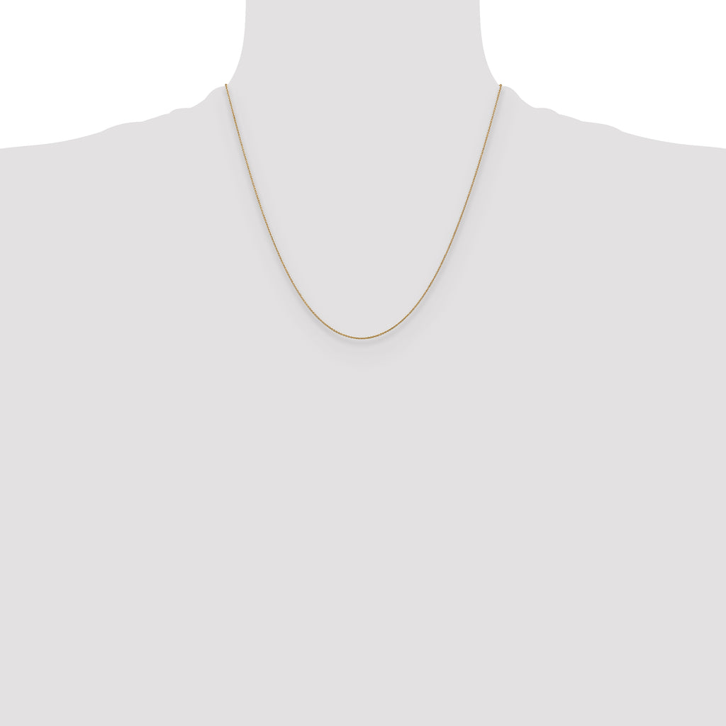 14K .8mm Round Cable Chain