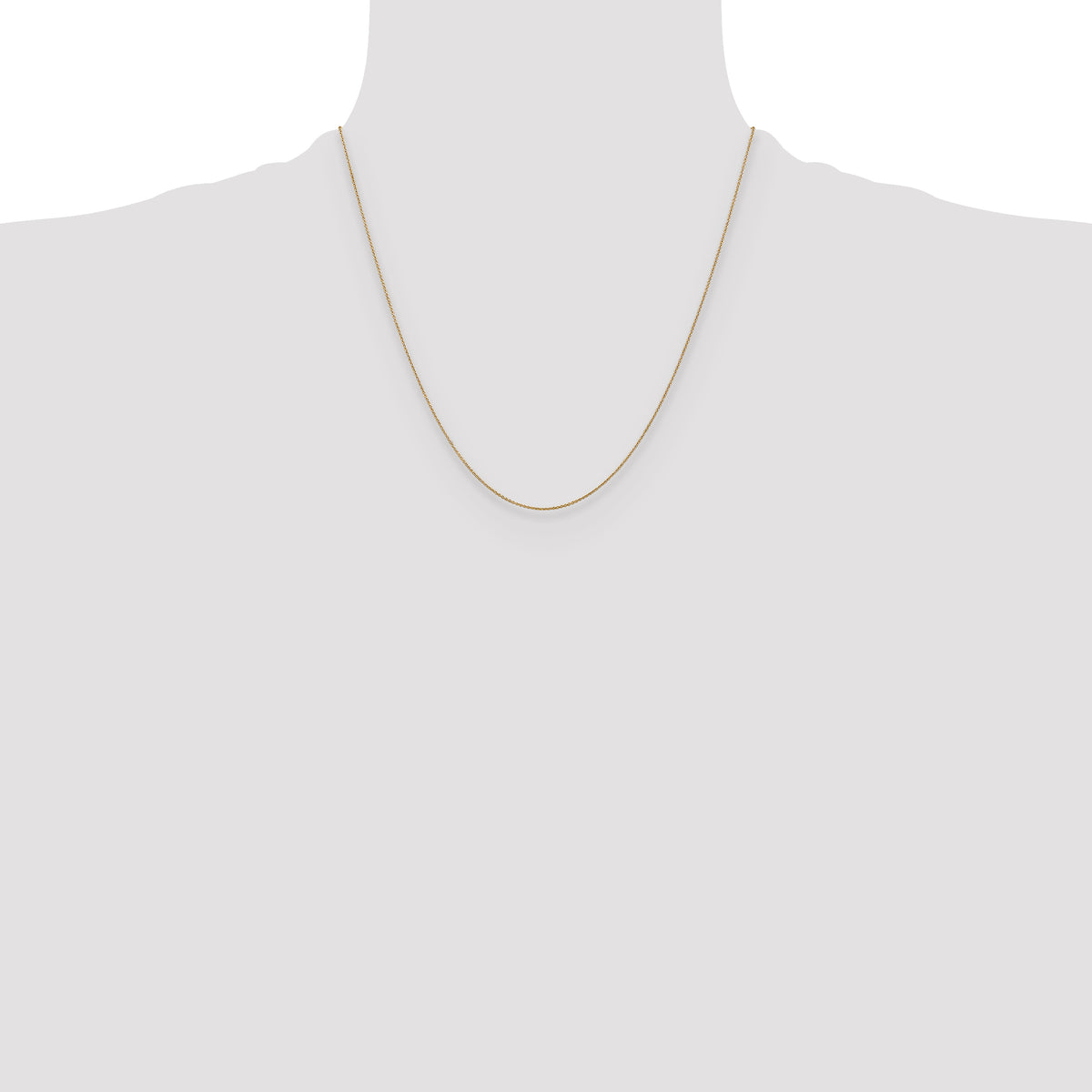 14K .8mm Round Cable Chain